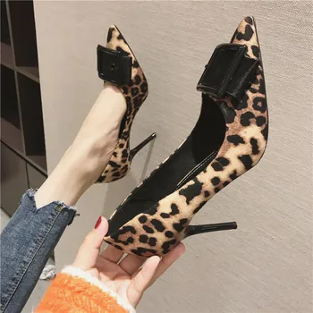 Rimocy seksikas daamid pikad varba leopard pumbad 2019 kevadel feshion õhuke kõrged kontsad tõsta partei pulm kingad naine sandaalid mujer