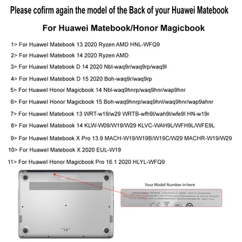 Fasion PVC Kate Juhul Au Magicbook 14 15 Pro 16.1 2020 Täielikult Asendada Kest Huawei Matebook D14 D15 Uus X 2020 EUL-W19