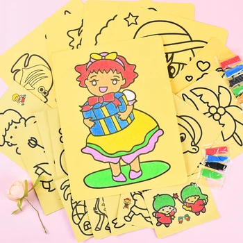 Kid Liiva Maali-Joonistus-Mänguasjad Õppe Doodle Värv Liiva Art Pilt DIY Käsitöö Puzzle Beebi Varajast Hariduslik Mänguasi
