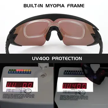 Uus disain asendada klaasid raami Polariseeritud Jalgrattasõit Klaasid Mees Naiste Jalgratta Prillid Jalgrattasõit Päikeseprillid 4 Objektiivi Kaitseprillid MTB UV