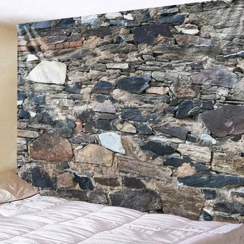 Vaip Seina Riputamise Bedspread Ranna Rätik Laud Lapiga Jooga Matt Kodu Kaunistamiseks Retro Kivi Seina Disain, Ristküliku 150cmx130cm