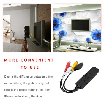 USB 2.0 ja Audio Video Capture Card USB 2.0 to RCA kaabli adapter converter For TV DVD VHS Window XP Vista, Win 7, Win 10