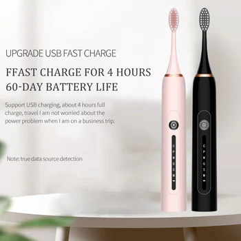 Sonic elektriline hambahari smart hamba harja ultraheli automaatne hambaharja kiire USB laetav täiskasvanud Täiskasvanud Veekindel 1