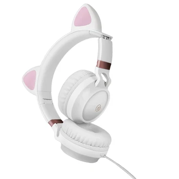 Kaasaskantav Kõrvaklappide Kass Kõrva Lapsed Täiskasvanud Gaming Headset Sport Kõrvaklapid Koos Traat, ABS, Stereo Sülearvuti