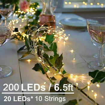 100LED/200LED Päikese Viinapuude Tuled vasktraat Juga LED Haldjas String Tuled Jõulud Pulmapidu Holiday Tree Teenetemärgi
