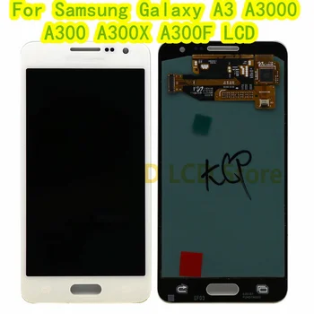 Super AMOLED Samsung Galaxy A300 A3 A3000 A300X A300F LCD ekraan, millel on puutetundlik digitizer Assamblee Samsung A300 lcd