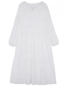 Suvel 2021 uus korea pikkade varrukatega valge kleit slim üle-põlve alasti kleit aafrika pits kleidid, naiste rõivad