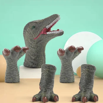 T5EC 5 Tk/Set Dinosaurus Loomade Sõrme Nukk Laste Varajase Hariduse Puzzle Lõbus Mänguasi