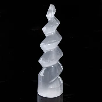 Looduslikud Kivi Mineraalse Kipsi Ükssarvik Spiraal Crystal Ornament Originaal Kivi Kodu Kaunistamiseks Tervendav Kristall