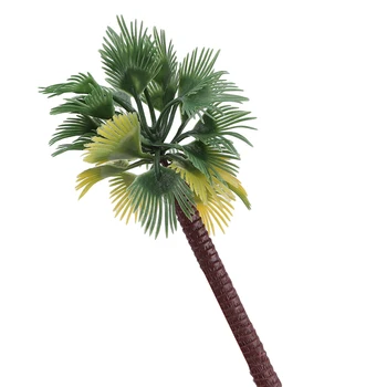 6tk Paigutus Vihmametsade Plastikust Palm Tree Diorama Maastik Mudel Kunstlik Palm Tree Lehed Lehed