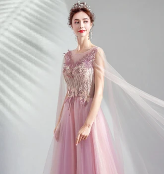Roosa õla loor profileerimine tikandid pikk kleit vintage keskaja Renaissance kleit printsess Victoria kleit