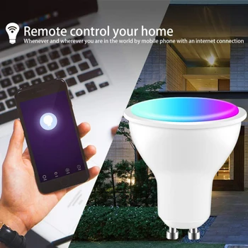 Wifi Smart Gu10 LED Lamp Tähelepanu keskpunktis 220-240V EWeLink APP 4W RGB+CCT hääljuhtimine Tööd Alexa Google Home LED Pirnid