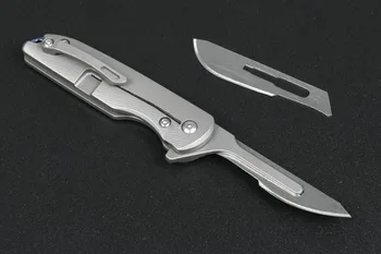 21. kirurgiline blade, kokkuklapitavad nuga multifunktsionaalne kiirabi titaani sulam väljas telkimine enesekaitse ellujäämise EDC