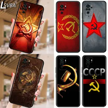 Punane Nõukogude Liidus NSV liidu Lipu Xiaomi Redmi Lisa 10 10S 9 9T 9S 9Pro Max 8T 8Pro 8 7 6 5 Pro 5A 4X 4 Pehme Must Telefon Kohtuasjas