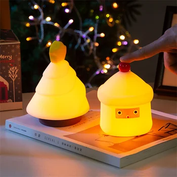 Jõulupuu Silikoon Öö Hele LED Valgus Laadimine USB Küte ja Jahutus Astmevaba Dimm Pat magamisega Kerge