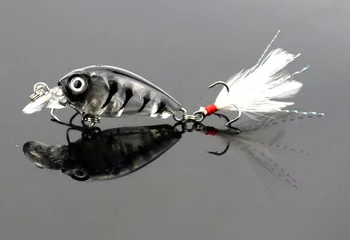 ThunderShower 50tk 4cm 4g Kalapüügi Lures Vänt Sööt Mini Crankbait Fish Eye 3D