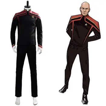 Star Cosplay Trek Jean-Luc Picard Kostüüm Ühtne Komplekt, Täielik Ülikond Halloween Kostüüm