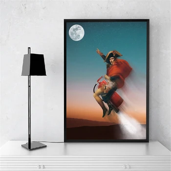 Paroodia Napoleon Lennata Moon Tulekustuti Plakat Pildid Lõuendile Maali Seina Art Pilt Kodu Kaupade Ruumi Kaunistamiseks