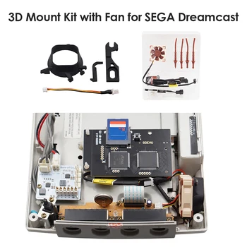 RetroScaler Must 3D Print Mount Kit 3D Print Fänn Mount Kit NF-A4x10 5V Premium Fänn SEGA Dreamcast Mängu Konsool