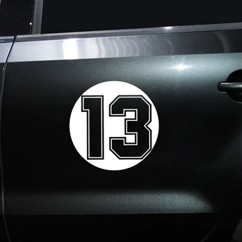CK2716#18*18cm Number 13 naljakas auto kleebis vinüül decal hõbe/must auto, auto kleepsud auto kaitseraua auto akna dekoratsioonid