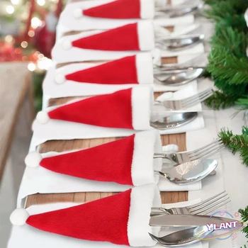 YLANT Jõulud müts jõulukaunistused kodu kaunistamiseks tarvikud Köögi-ja Lauanõud Holde 10PC Lauanõud Omanik kott