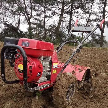Multifunction Gasoline Rotary Tiller Small Home Orchard Vegetable Field Garden Ditching Weeding Micro Tillage Machine Cultivator