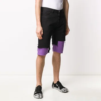 Kõrge kvaliteet, uus disain kohandatud õmblemine ripitud denim lühikesed püksid meeste suvine riietus