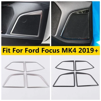 Auto Sisemine Uks, Stereo Kõlar Heli Valjuhääldi Kate Sisekujundus Ford Focus MK4 2019 - 2021 Roostevabast Terasest Interjööri Aksessuaarid