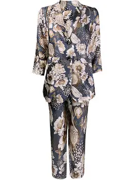 Uus Suvine Mood Prindi Street Style Pehme Ja Mugav Mantel +Kärbitud Püksid Kaks rõivakomplekti Naised, M-XXL