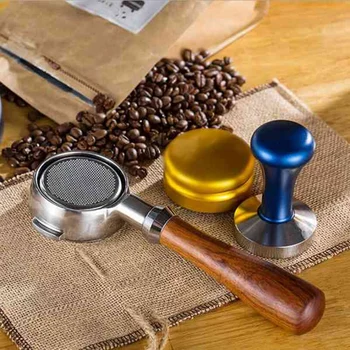 58MM Roostevabast Terasest Topelt Kõrva Kohvimasin Käsitleda Põhjatu Filter Portafilter Universaalne Espresso Kohvi Vahendid