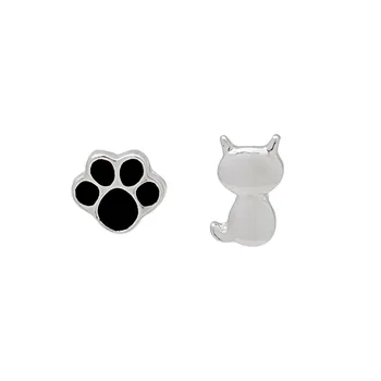Lihtne Mood Uus Asümmeetrilise Armas Kass Kõrvarõngad Cartoon Mini Väike Värske Kassi Küünis Kõrvarõngad Pool Ehted Kingitus