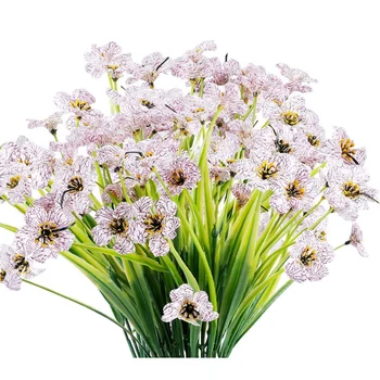 12 Kimbud Tehislilled Väljas Võltsitud Lilled Ei Närtsi Faux Plastikust Taimede Aed Veranda Akna Kasti Kaunistus