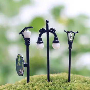 UUS Retro Laterna Streetlight Kääbus Garden Ornament Kujukeste Mini Maastiku Haldjas Aias Vaik Käsitöö Decor Kõrge Kvaliteediga