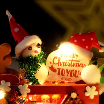 Jõulud LED Hõõguv puumaja, Peen Käsitöö Suvila Creative 3D Monteeritud Kingituste Pood, Jõulud, Kingitus, Pidu Home Decor