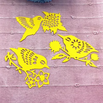 Linnud Filiaali kohta Sätestatud Metalli Lõikamine Sureb Šabloonid DIY Scrapbooking fotoalbumi Dekoratiivsed DIY Paber-Kaardid