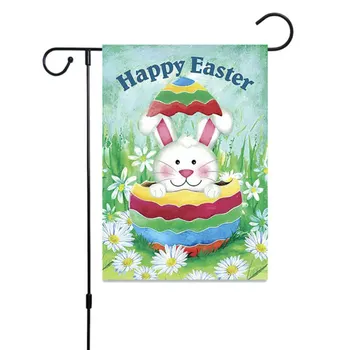 Happy Easter Banner Ukse Haning Märk DIY Crafts Värvilised Lipud 47X32cm 20*10cm Väljas Küülik Ripats Ornament