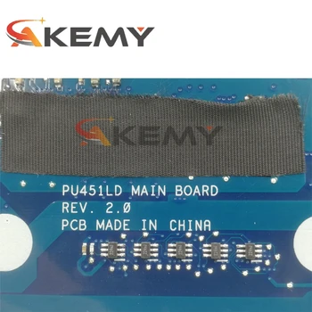 Akemy Hot müüa Asus PU451LD PU451 PU451L Sülearvuti Emaplaadi i3 CPU 1G video mälu PU451LD emaplaadi REV2.0 testitud