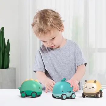 Multikas Loomade Tõmba Tagasi Auto Poiss Mänguasja Auto Laps Hõõrdumise Mini Set Auto Puzzle Beebi E3H9