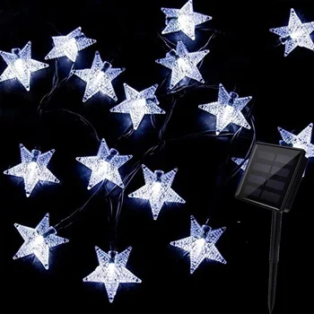 Päikese Star Lamp Haldjas Tuled 5m 7m 12m 22m Solar Power LED String tuled Päikese Vanikud Aed jõuluehe Väljas