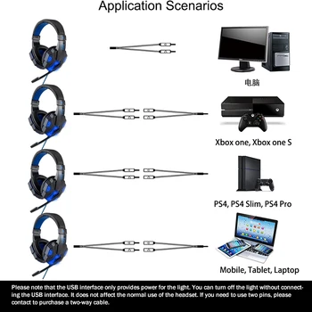 Professionaalne Led Valgus Traadiga Mängija Kõrvaklapid Mikrofoniga Arvuti PS4 PS5 Fifa 21 Bass Stereo PC Gaming Headset Kingitused