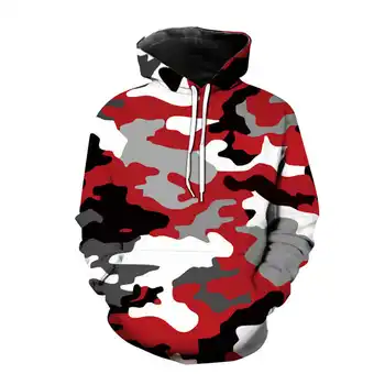 Armee Stiilis Hupparit Kamuflaaž 3D Print Kapuutsiga Dressipluus Pullover Meeste ja Naiste Mood Topp Harajuku Streetwear Mantel Meeste Riided