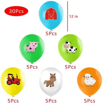 30Pcs/palju Loomade Farm Õhupallid Multikas Loomade Lehm Latex Balloon Lapsed Baby Shower Sünnipäeva Decor Asjade Lapsed Õhu Globos