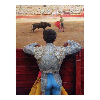 Kohus Arvandmed Mees Hispaania Bullfight Maastik Maali Lõuendile Trükkimine Klassikaline Plakat Kodus Seina Art Teenetemärgi Pilt