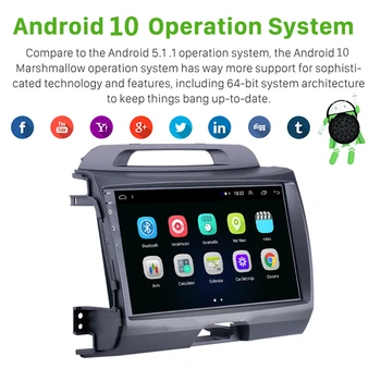 Android 10.1 jaoks KIA Sportage 2010-2016 2Din autoraadio Multimeedia Mängija Autoradio Video, GPS Navi, WiFi, FM-Peegel link USB nr dvd