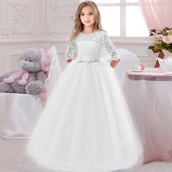 2021 Teismelised Valge Printsess Kleit Lapsed Kleidid Tüdrukute Laste Poole Ball Kleit Pulm Kleidid Jõulud Pruut Kostüüm Tüdruk
