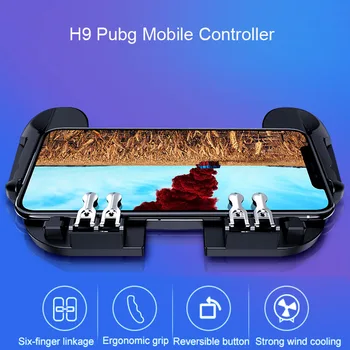 Külmik Fännid H9 Kuus Sõrme Telefoni Omanik Pubg Töötleja Gamepad Juhtnuppu Pubg Mobiil Vallandada L1R1 Tukk Juhtnuppu Gaming Pad