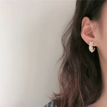 2020. Aasta Uus Vintage-Jaapan-Korea Hoop Kõrvarõngad On Naiste Käsitöö Magus Simuleeritud Pearl Ring Ehted Pendientes Kingitused