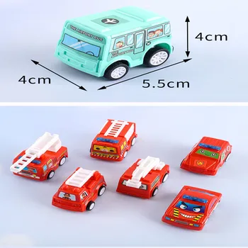 6tk/set Tõmba Tagasi Auto Set Mini, Inerts, Et Edendada Vanema-lapse Side Multi-värvi Kottidesse Cartoonsimulation Auto Mudel Mänguasi
