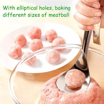 4tk/Set Loominguline Meatball Tegija Komplekt Roostevabast Terasest Meatball Lusikaga Liha Baller Koos Suppi Lusikaga Liha Tööriistad, Tarvikud
