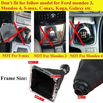 5 Kiirus Käik Stick Shift Knob&Tolmu Boot Kaas Ford Focus MK2 2005-2012
